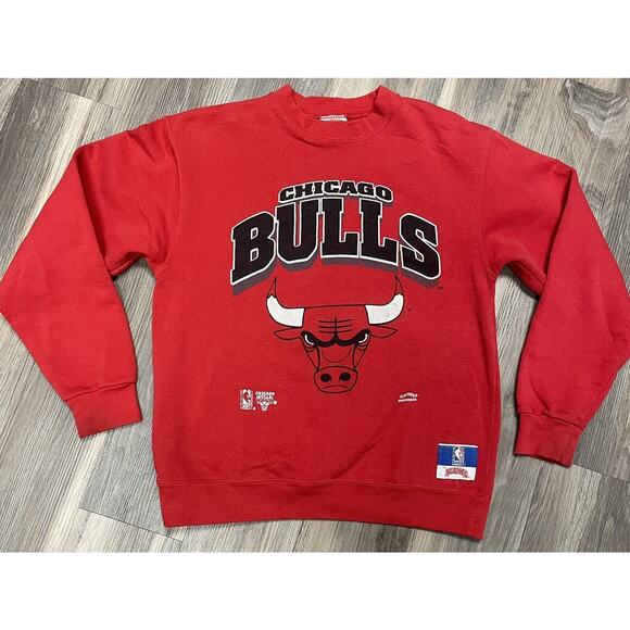 Vintage Chicago Bulls Nutmeg Sweatshirt Crewneck Size XL Made Usa Nba Basketball - Picture 1 of 8